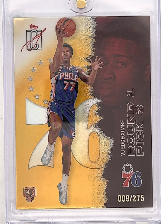 2025 Topps Signature Class VJ Edgecombe [Gold Chrome] #130 — front