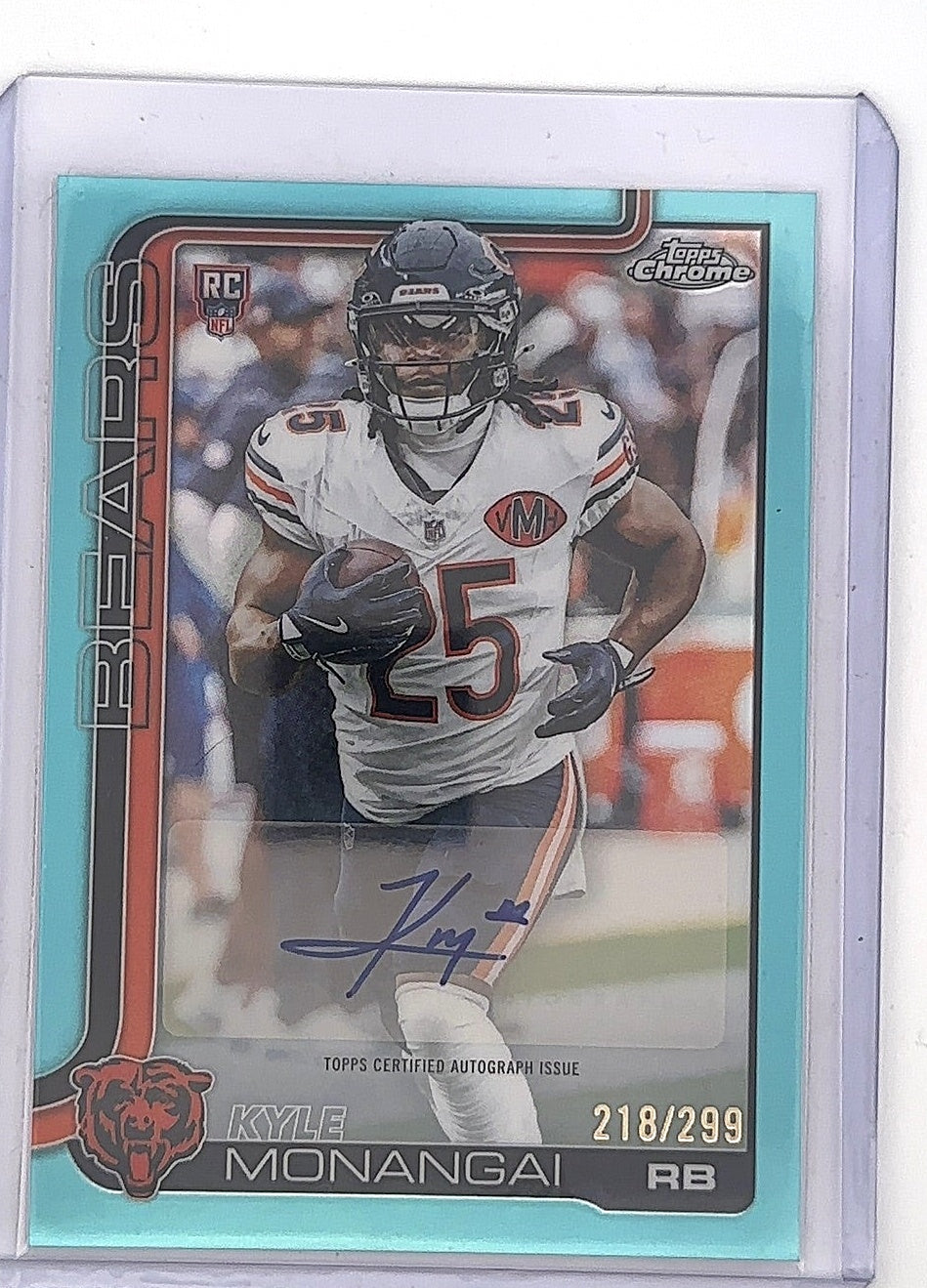 Kyle Monangai 218/299 rookie autograph — front