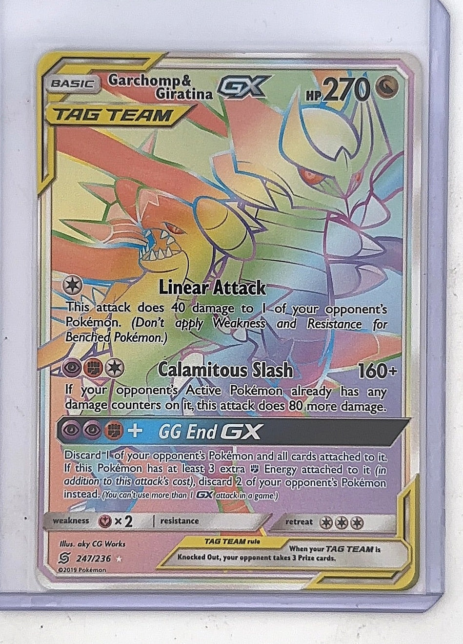 Garchomp & Giratina GX (Secret) #247/236 — front