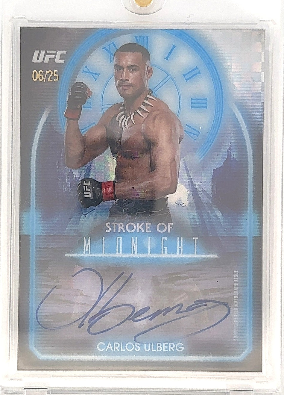 2025 Carlos Ulberg Topps Stroke Of Midnight Auto /25 #SMA-CU — front