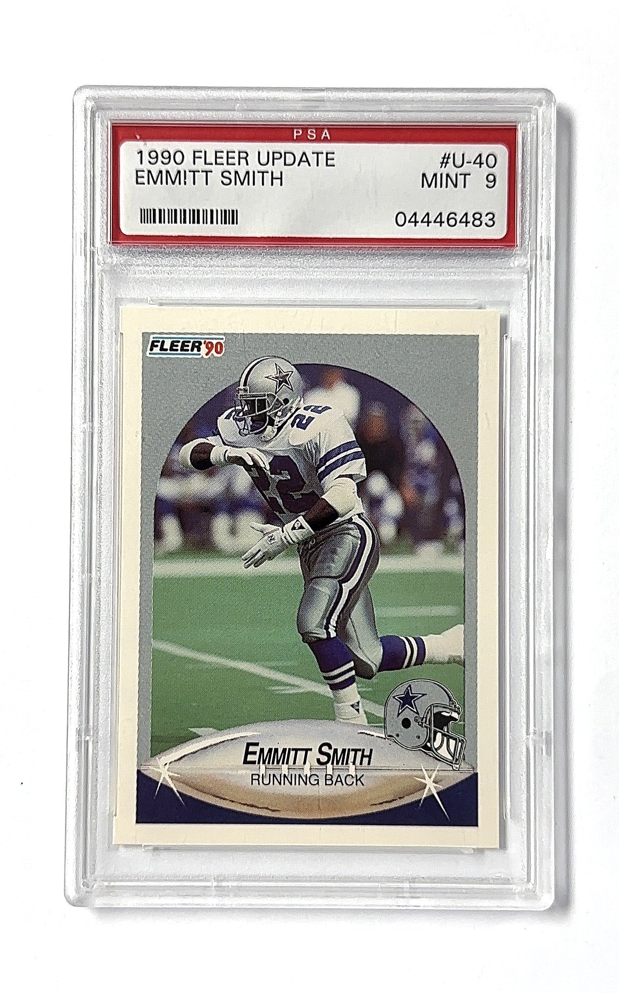 1990 Fleer Update Emmitt Smith #U-40 RC PSA 9 — front