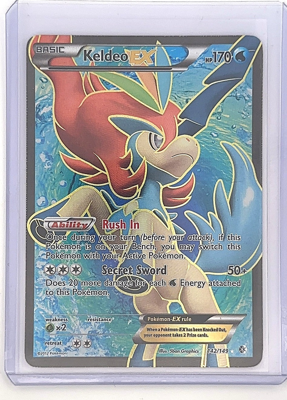 Keldeo EX (142 Full Art) #142/149 — front