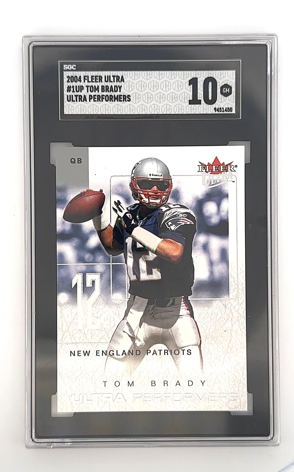 Tom Brady 2004 Fleer Ultra #1UP SGC 10 — front