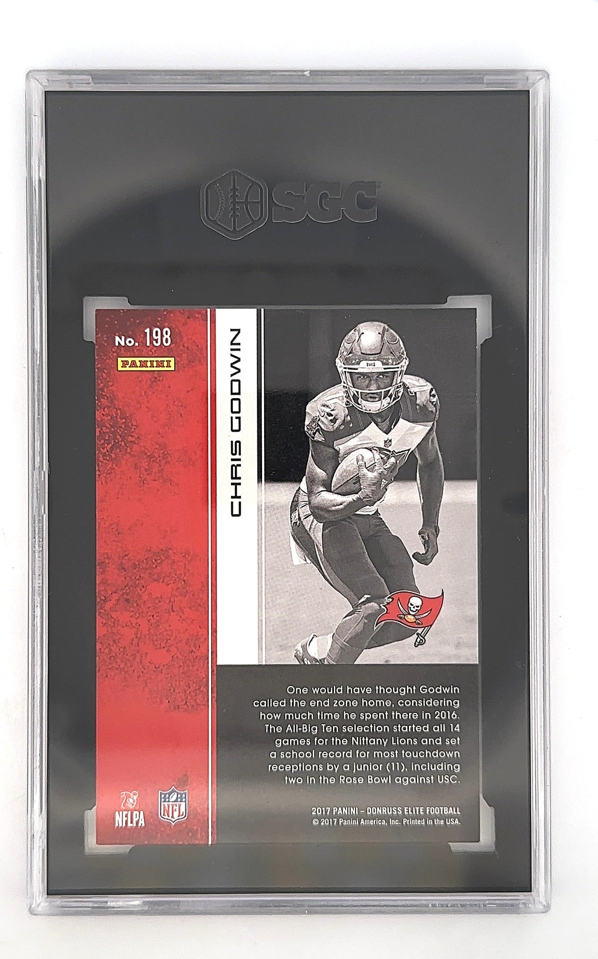 Chris Godwin 2017 Panini Elite Red 39/149 SGC 10 — back