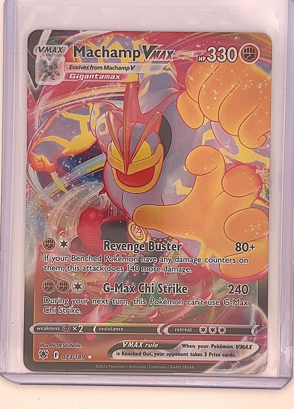 Machamp VMAX #073/189 — front