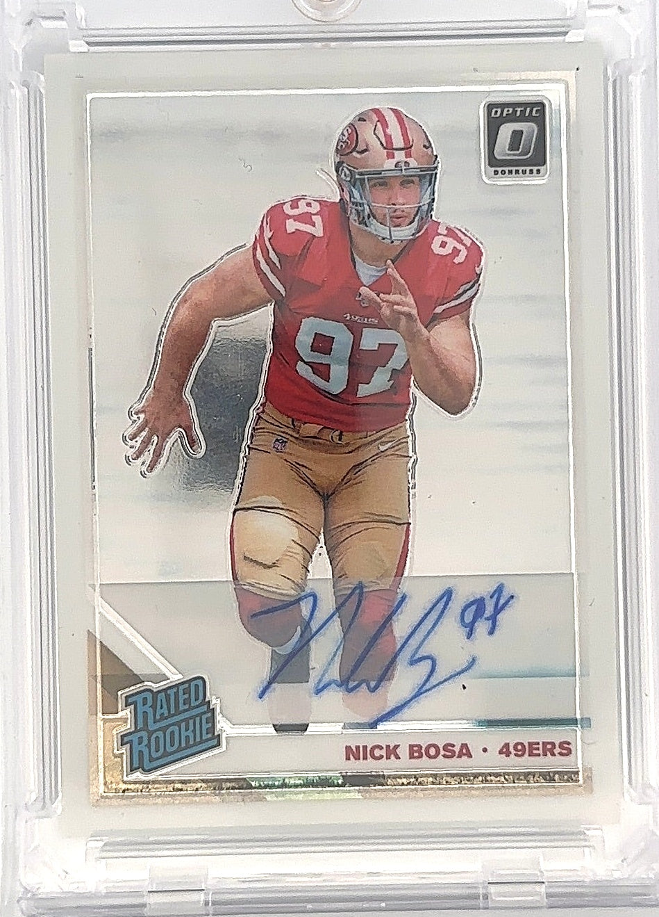 Nick Bosa Rated Rookie Donruss Autograph 40/50 — front