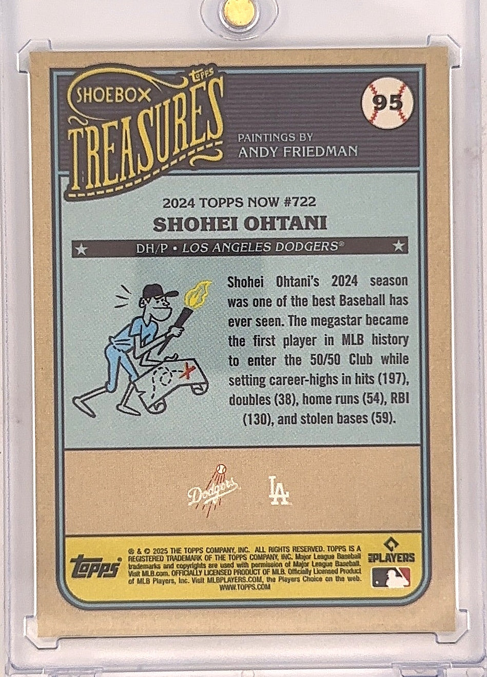 2025 Topps Shoebox Treasures Shohei Ohtani #95 — back