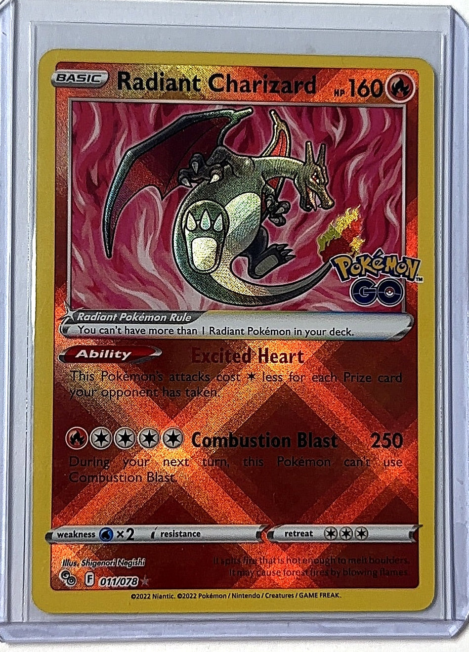 Radiant Charizard #011/078 — front