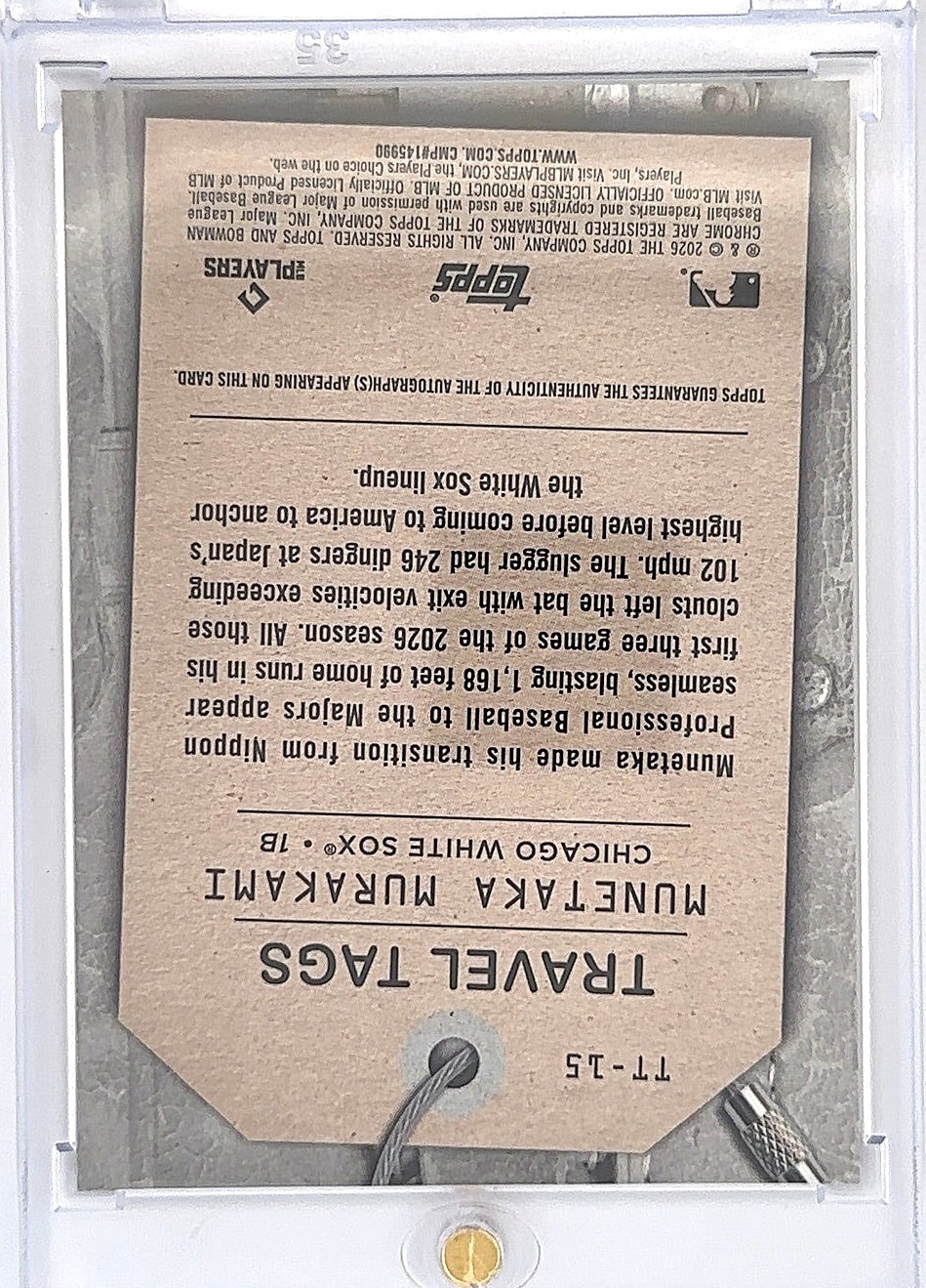 Munetaka Murakami Travel Tags TT-15 — back