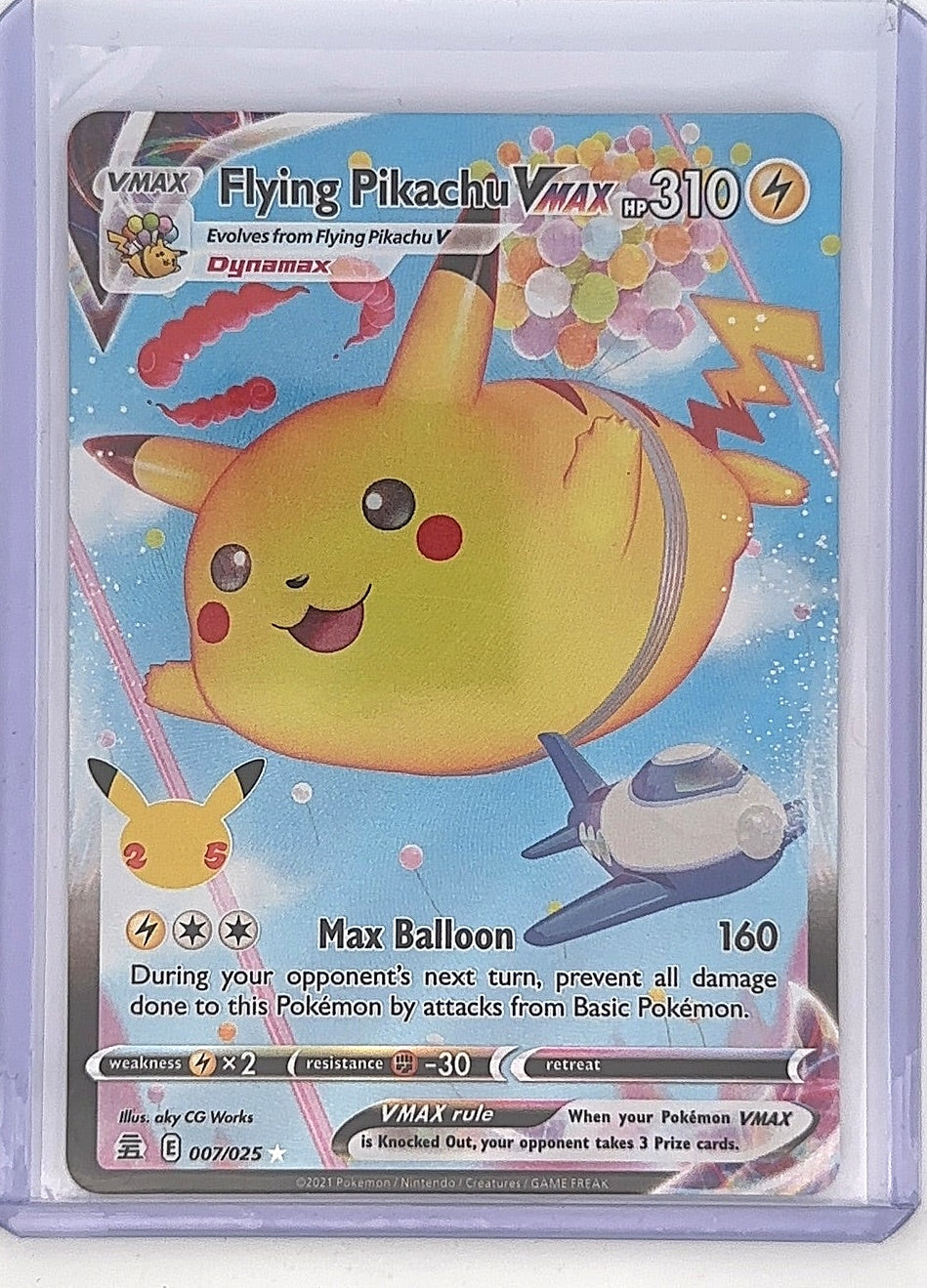 Flying Pikachu VMAX #007/025 — front