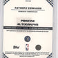 2025 Topps Pristine Autograph Anthony Edwards [Blue] #PA-AE — back