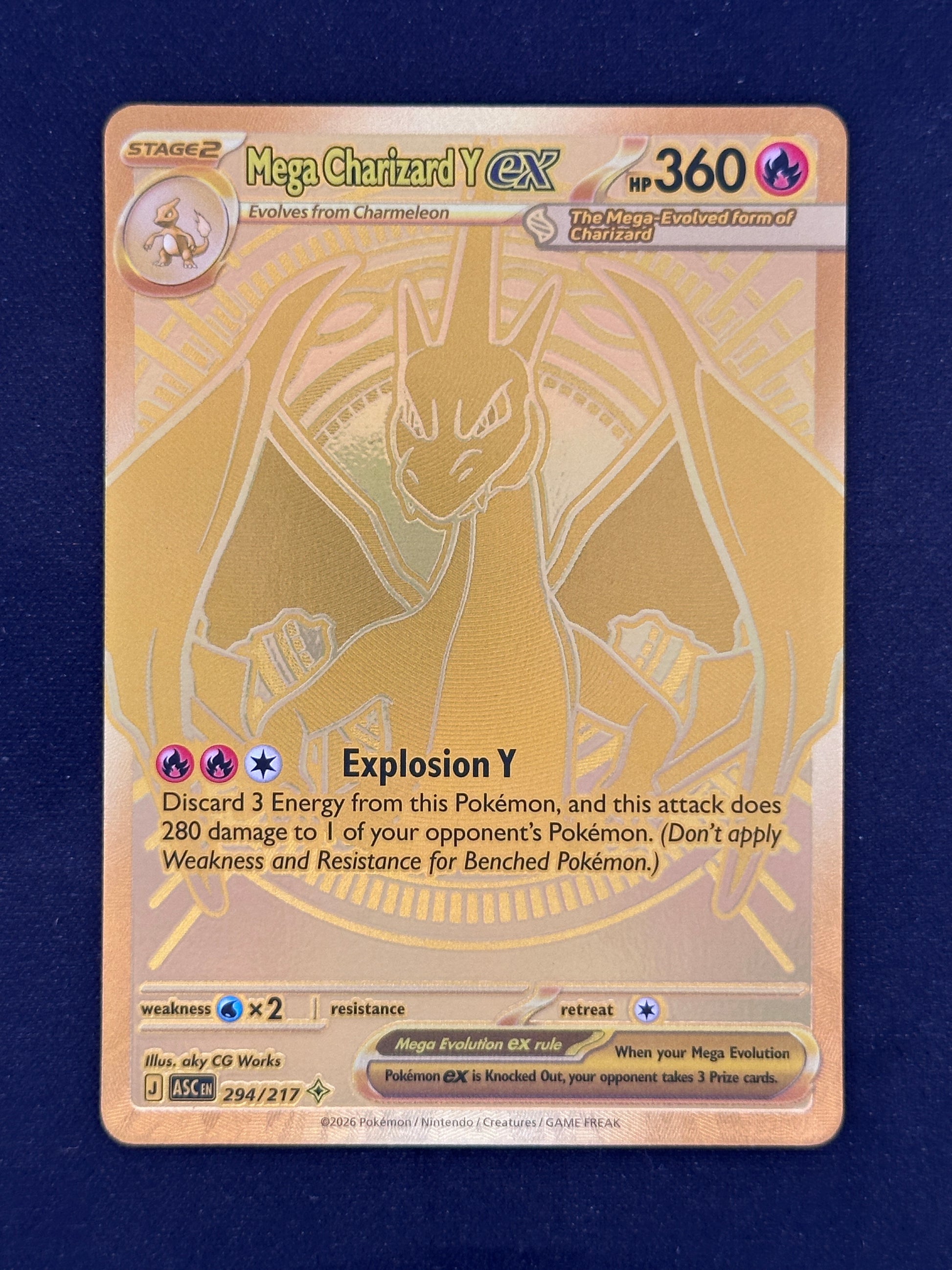 Mega Charizard Y ex - 294/217 ME: Ascended Heroes #294/217 — front
