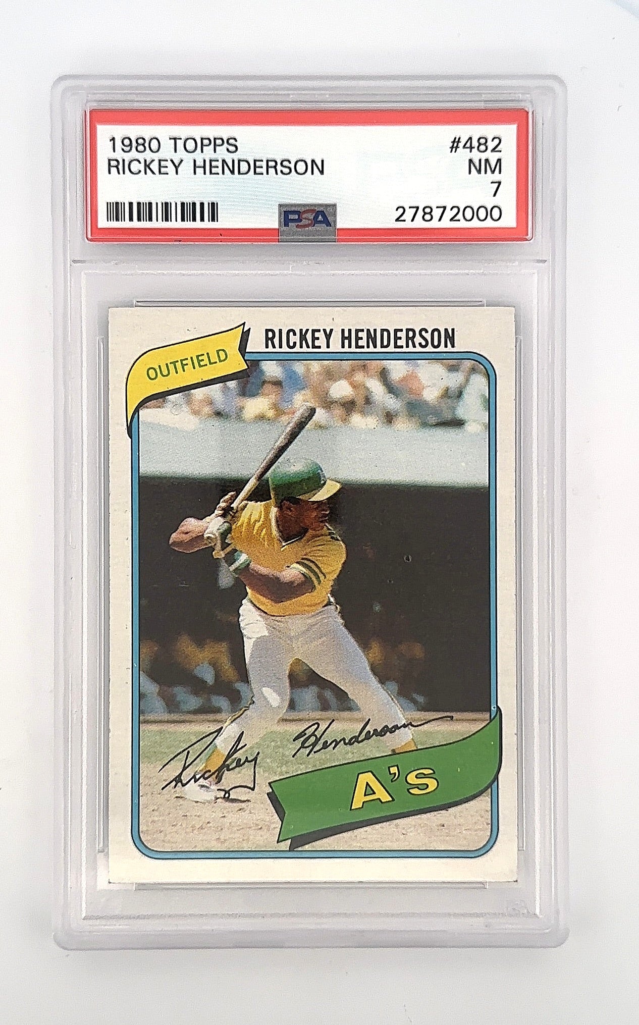 1980 Topps Rickey Henderson #482 PSA 7 — front