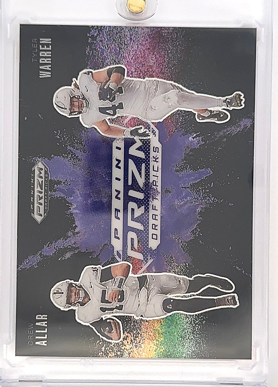 2025 Panini Prizm Draft Picks Color Blast Dual Drew Allar / Tyler Warren [Black] #7 — front