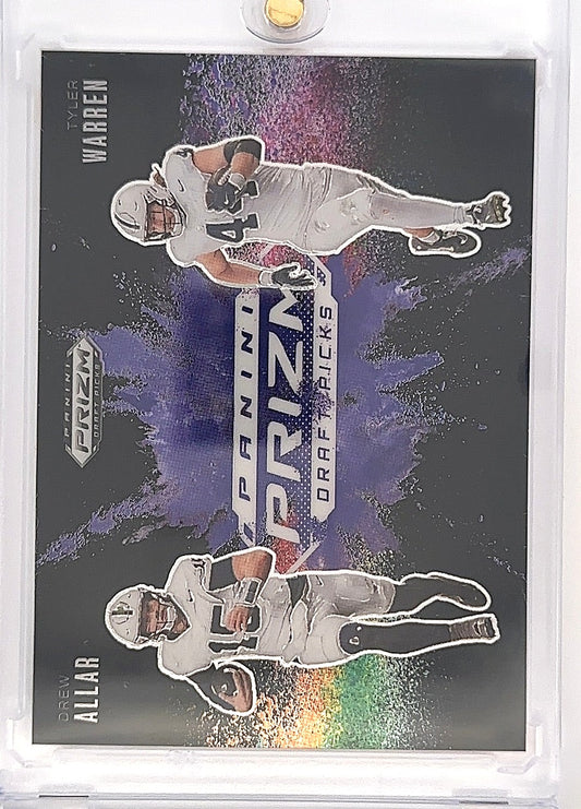 2025 Panini Prizm Draft Picks Color Blast Dual Drew Allar / Tyler Warren [Black] #7 — front