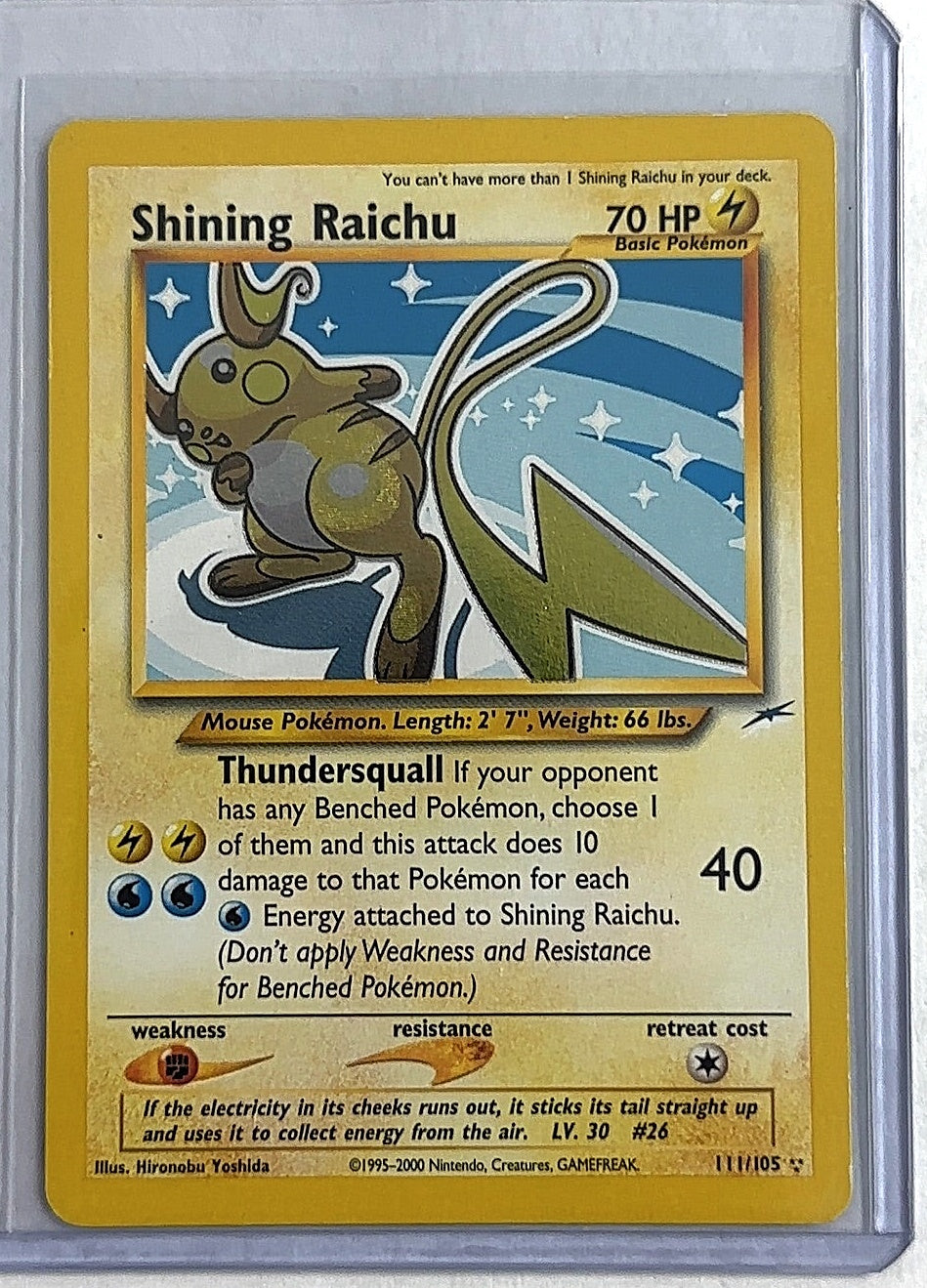 Shining Raichu #111/105 — front