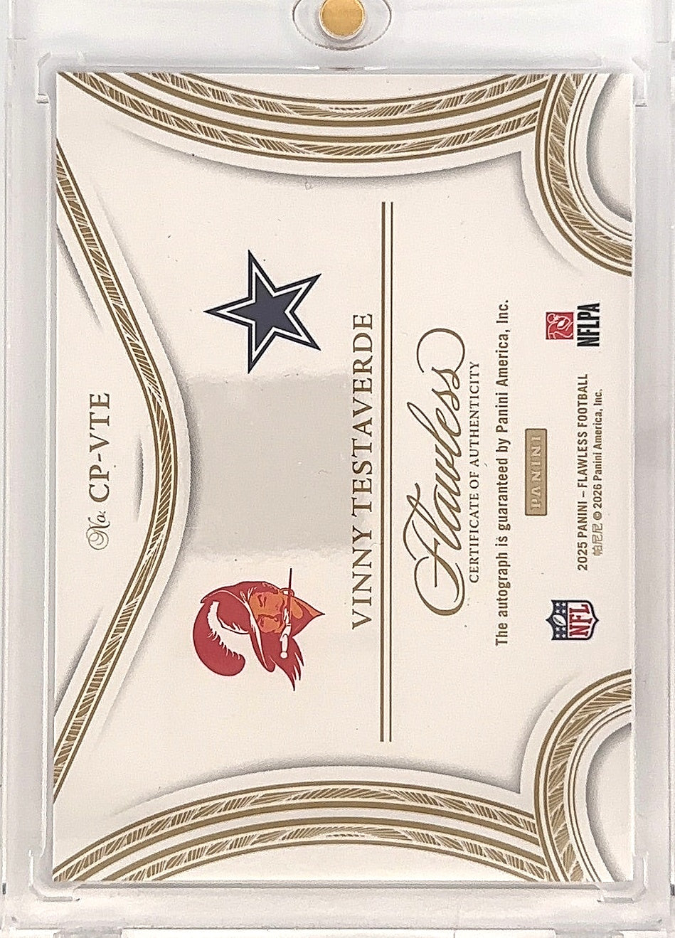 2025 Panini Flawless Career Progressions Vinny Testaverde [Ruby] #19 — back