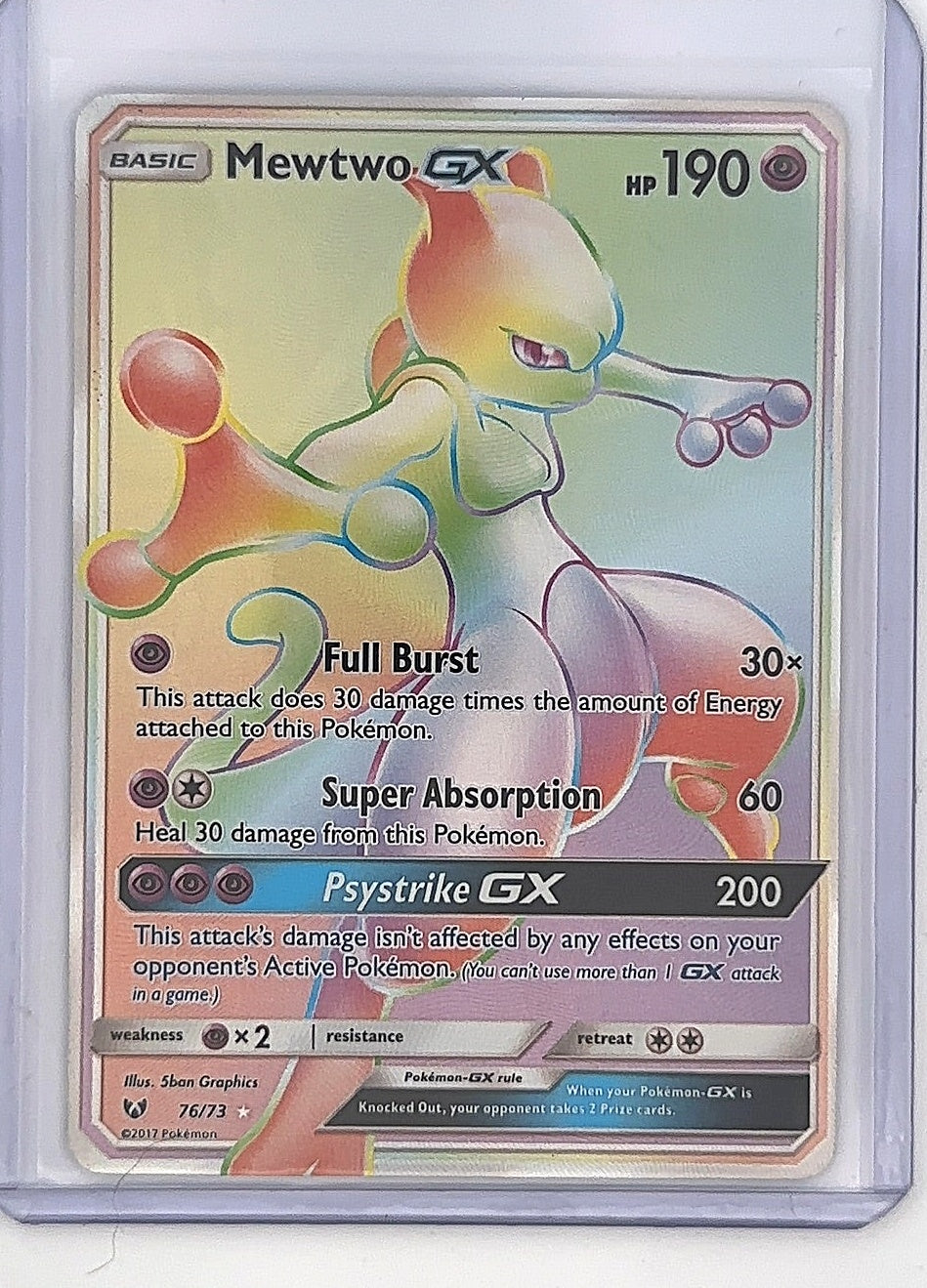 Mewtwo GX (Secret) #76/73 — front