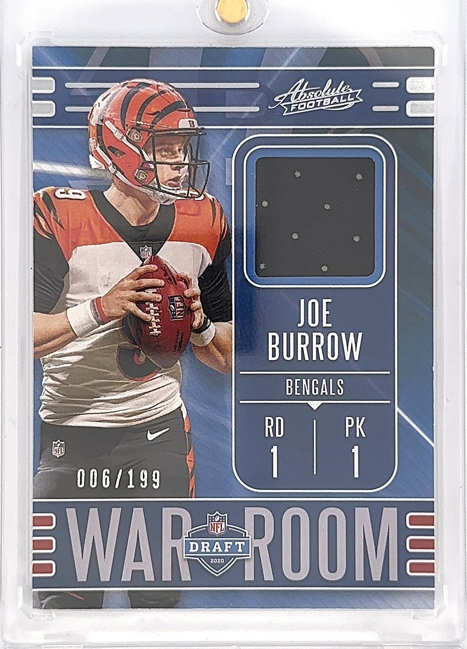 2020 Panini Absolute War Room Materials Joe Burrow #WM-26 — front