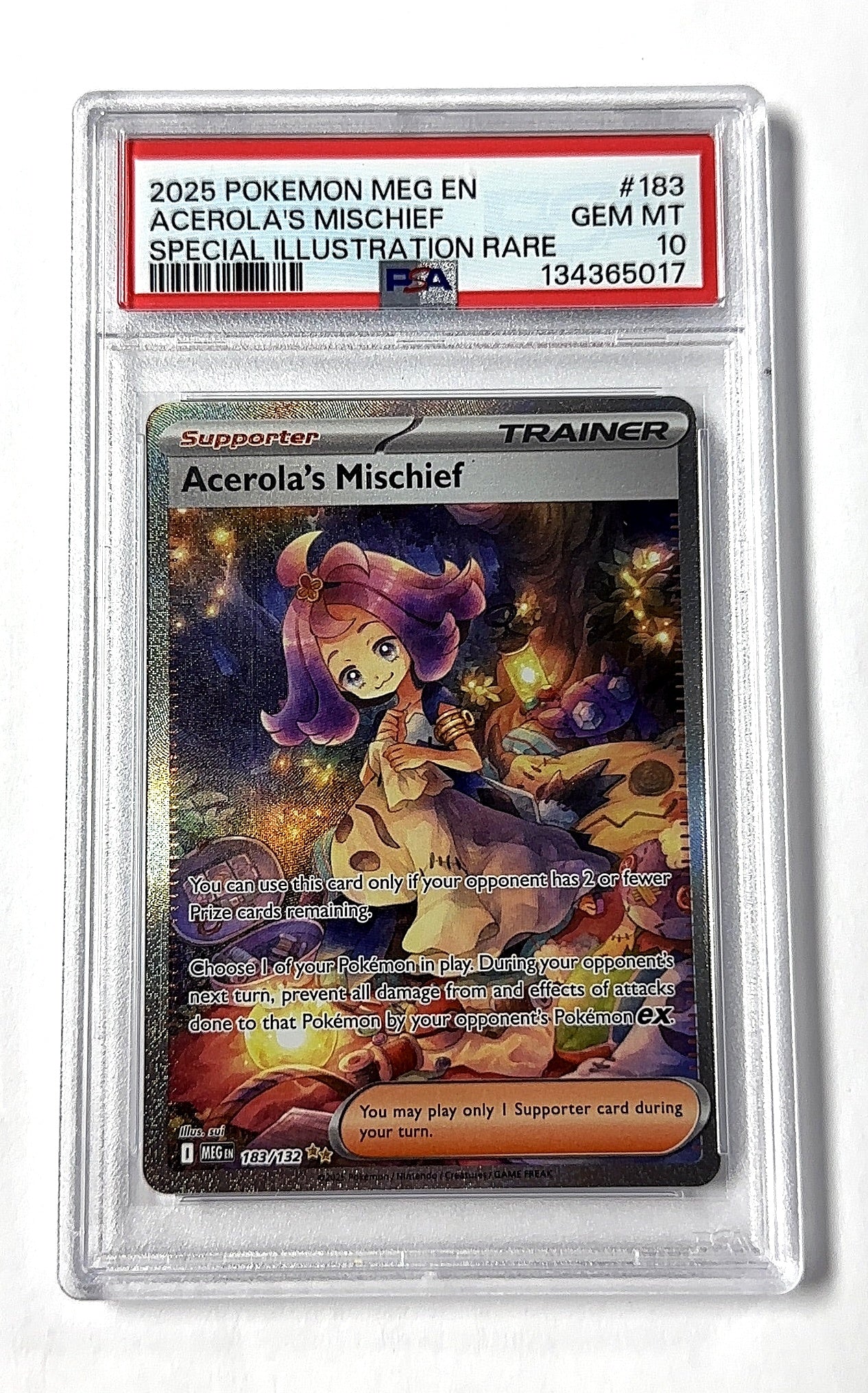 Acerola's Mischief - 183/132 #183/132 PSA GEM MT 10 — front