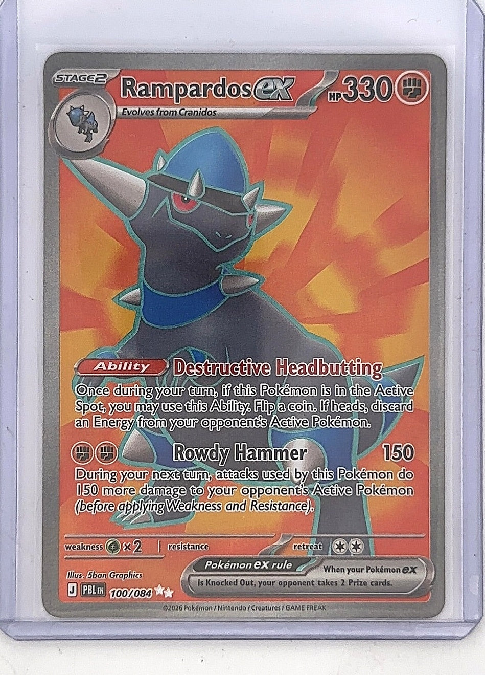 Rampardos ex - 100/084 #100/084 — front