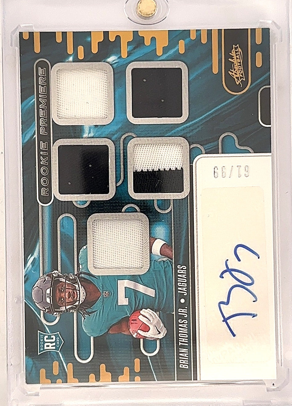 2024 Panini Absolute Rookie Premiere Materials Auto Brian Thomas Jr. #RPMA-BTJ /99 — front