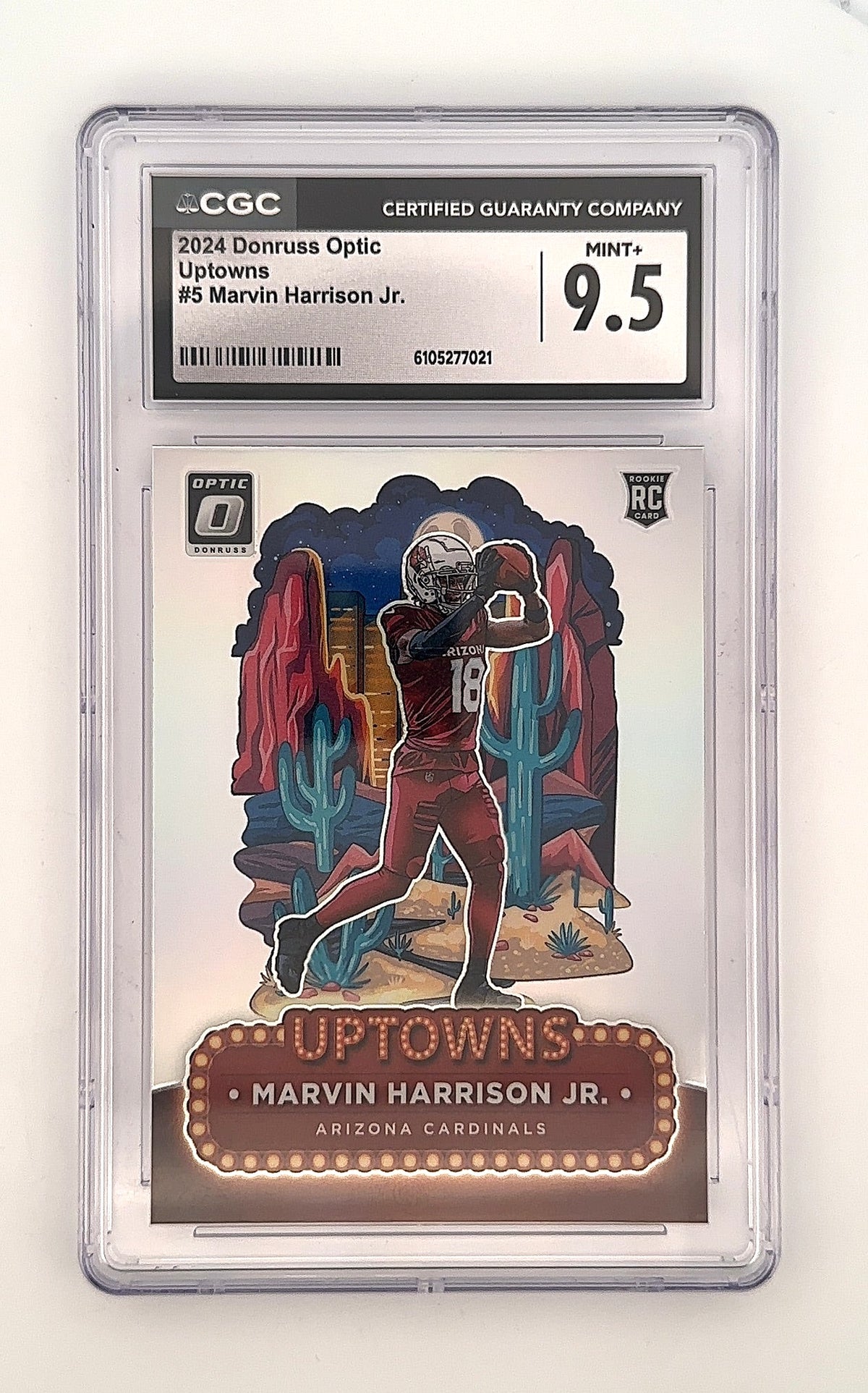 Marvin Harrison Jr 2024 Uptowns Mint 9.5 SGC MINT+ 9.5 — front