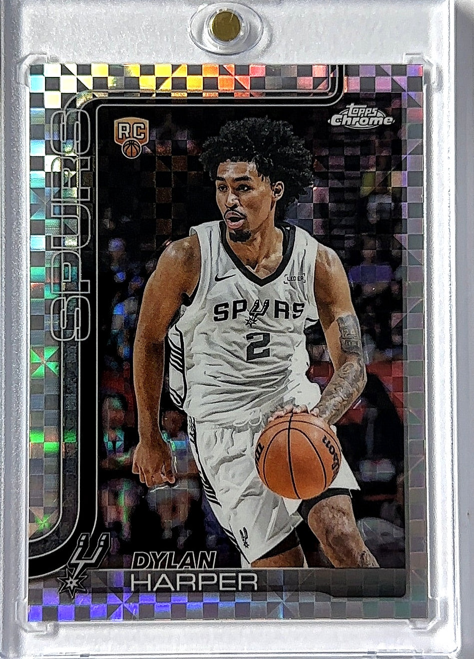 2025 Topps Chrome Dylan Harper [X-Fractor] #252 RC — front