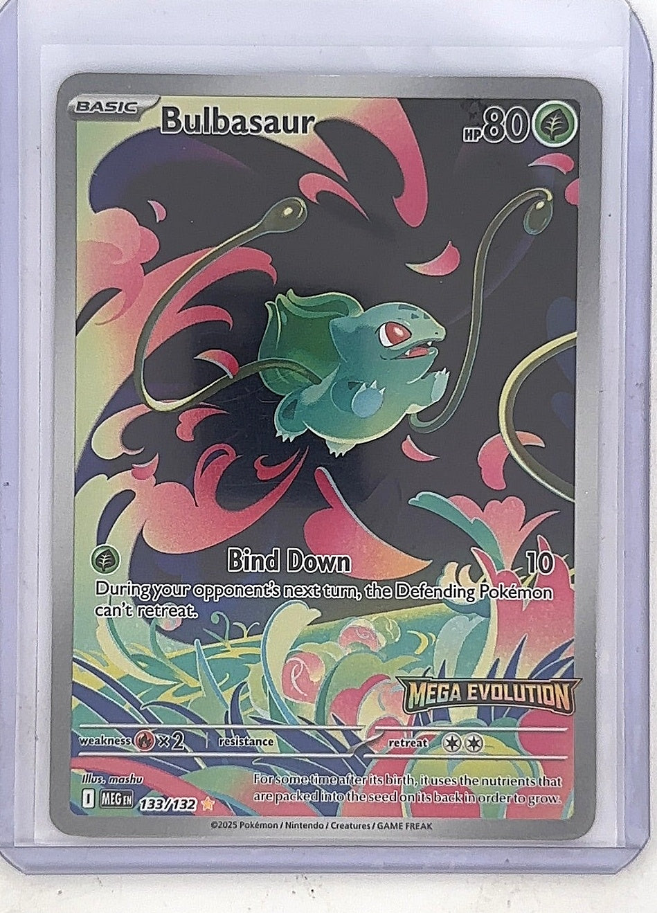 Bulbasaur - 133/132 (Mega Evolution Stamped) #133/132 — front