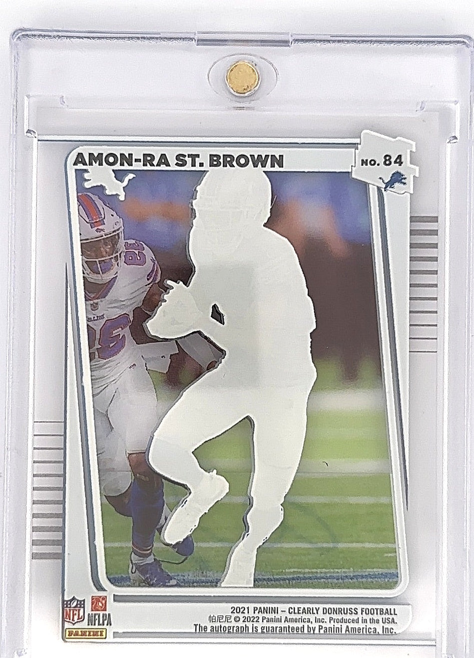 2021 Panini Clearly Donruss Amon Ra St. Brown [Autograph] #84 RC AUTO — back