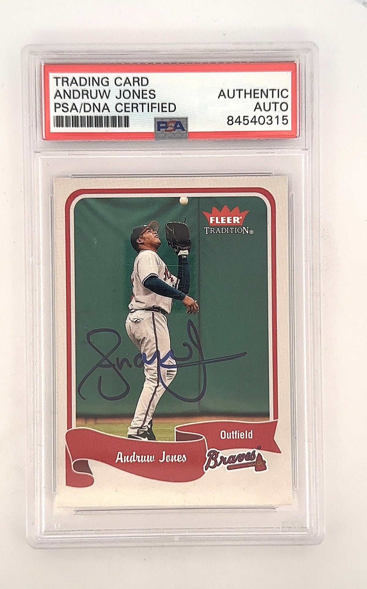 Andrew Jones Fleer Traditon #171 PSA GEM MT 10 — front