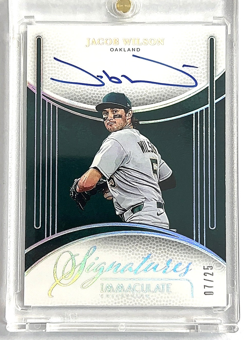 2026 Panini Immaculate Signature Jacob Wilson [Green] #3 — front