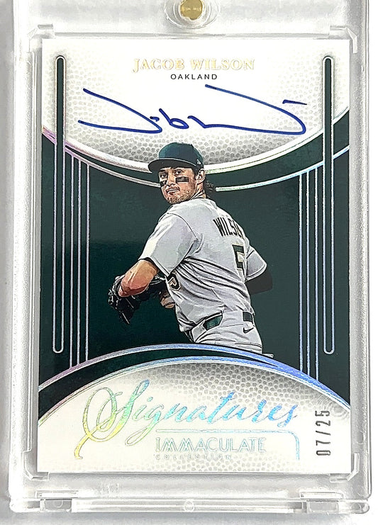 2026 Panini Immaculate Signature Jacob Wilson [Green] #3 — front