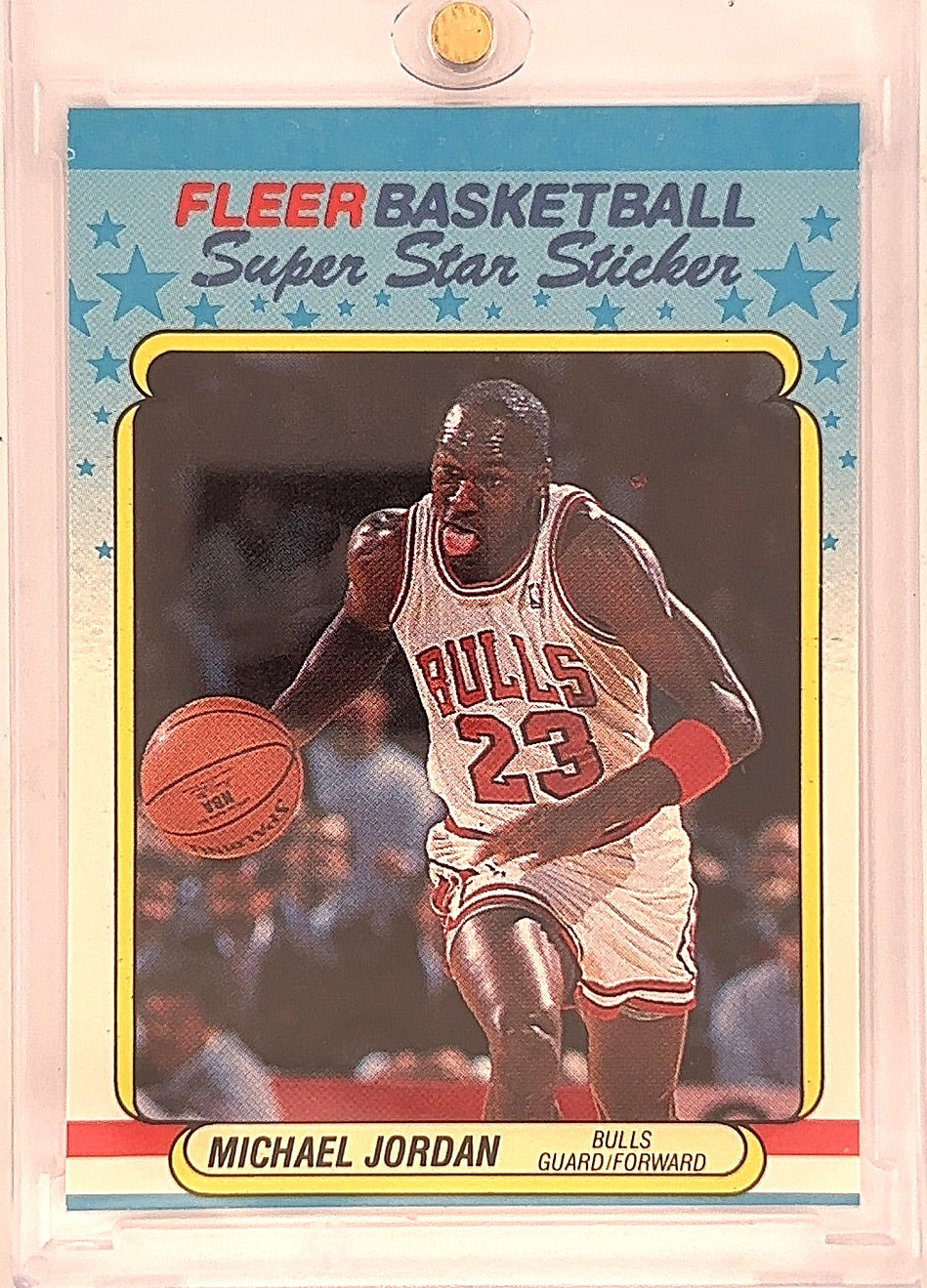 1988 Fleer Sticker Michael Jordan #7 — front
