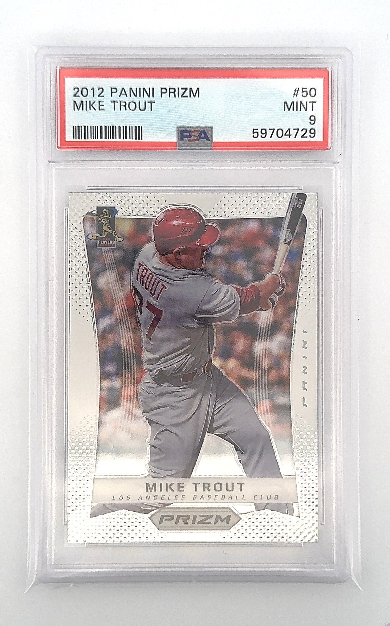 2012 Panini Prizm Mike Trout [Prizm] #50 PSA 9 — front