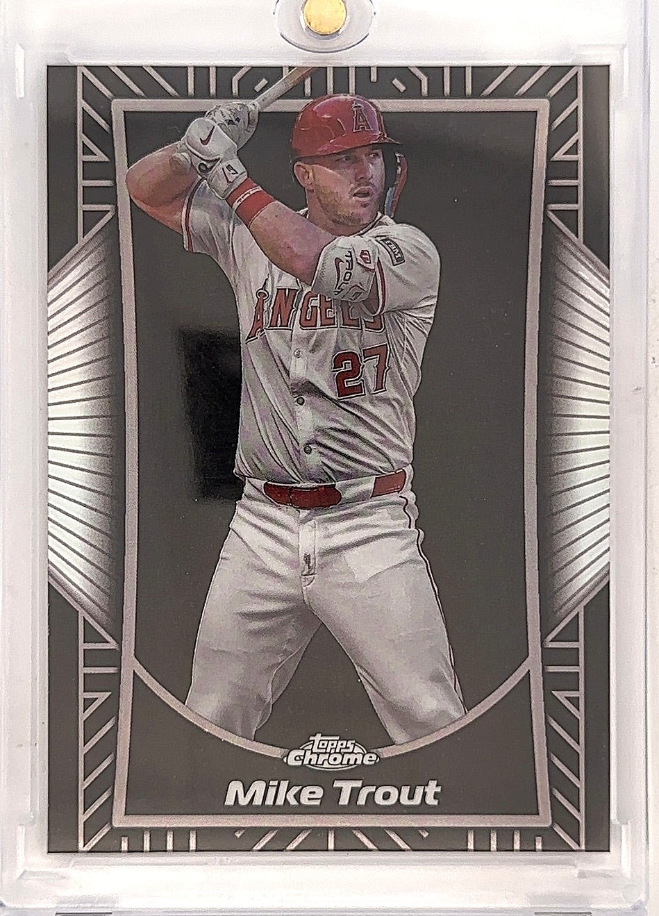 2025 Topps Chrome Shadow Etch Mike Trout #SE-7 — front