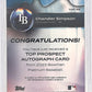 Chandler Simpson 2023 Topps Prospect Autograph — back