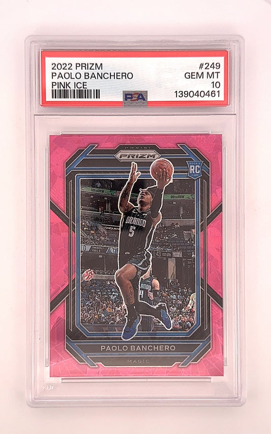 2022 Panini Prizm Paolo Banchero [Pink Ice Prizm] #249 PSA 10 — front