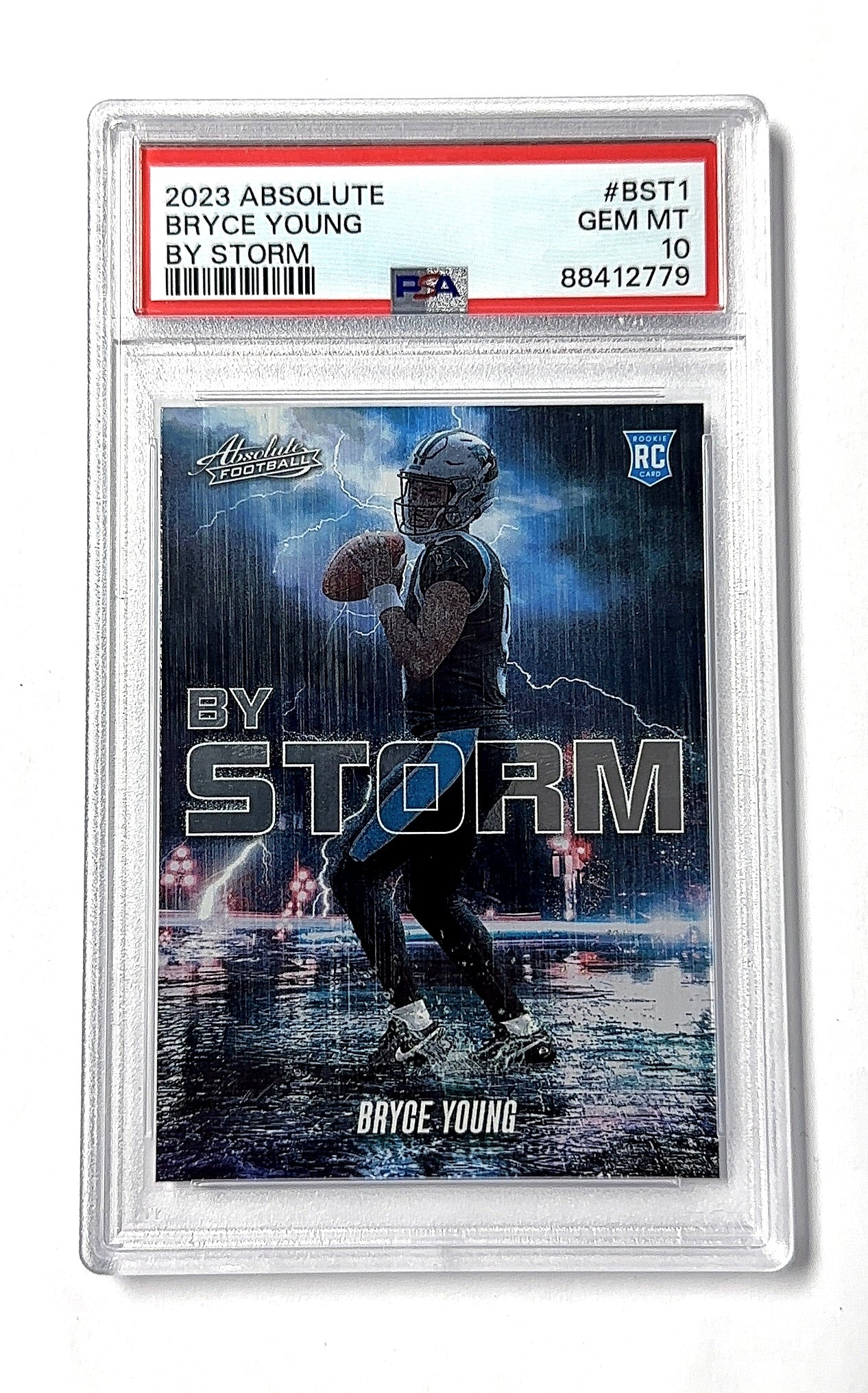 2023 Panini Absolute By Storm Bryce Young #BST-1 RC PSA 10 — front