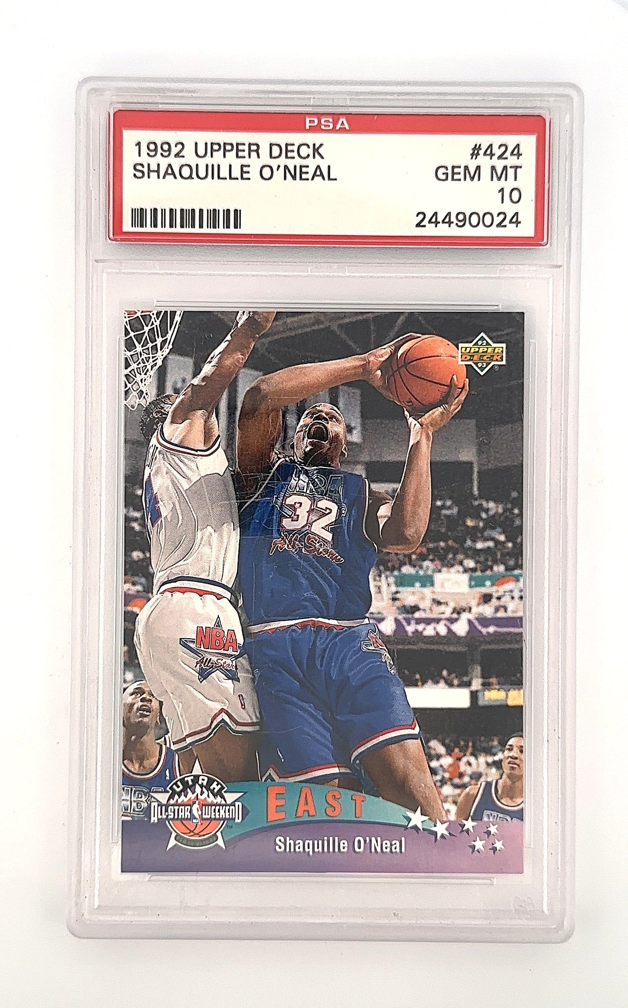 1992 Upper Deck Shaquille O'Neal #424 PSA 10 — front