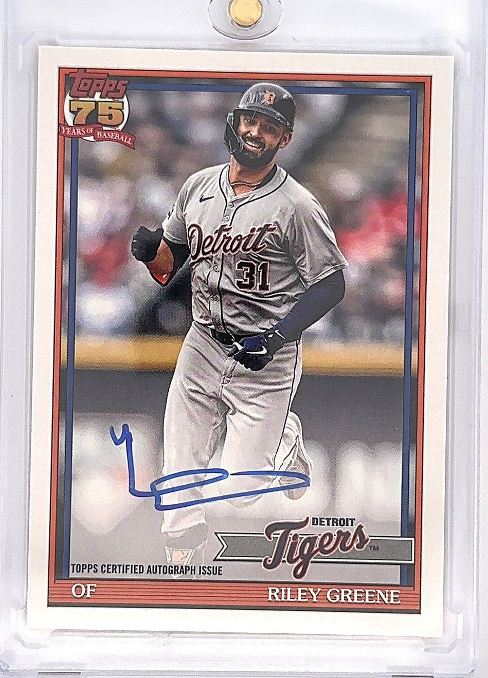 2026 Topps Update 1991 Autograph Riley Greene #91A-RG — front