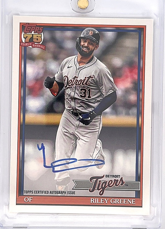 2026 Topps Update 1991 Autograph Riley Greene #91A-RG — front