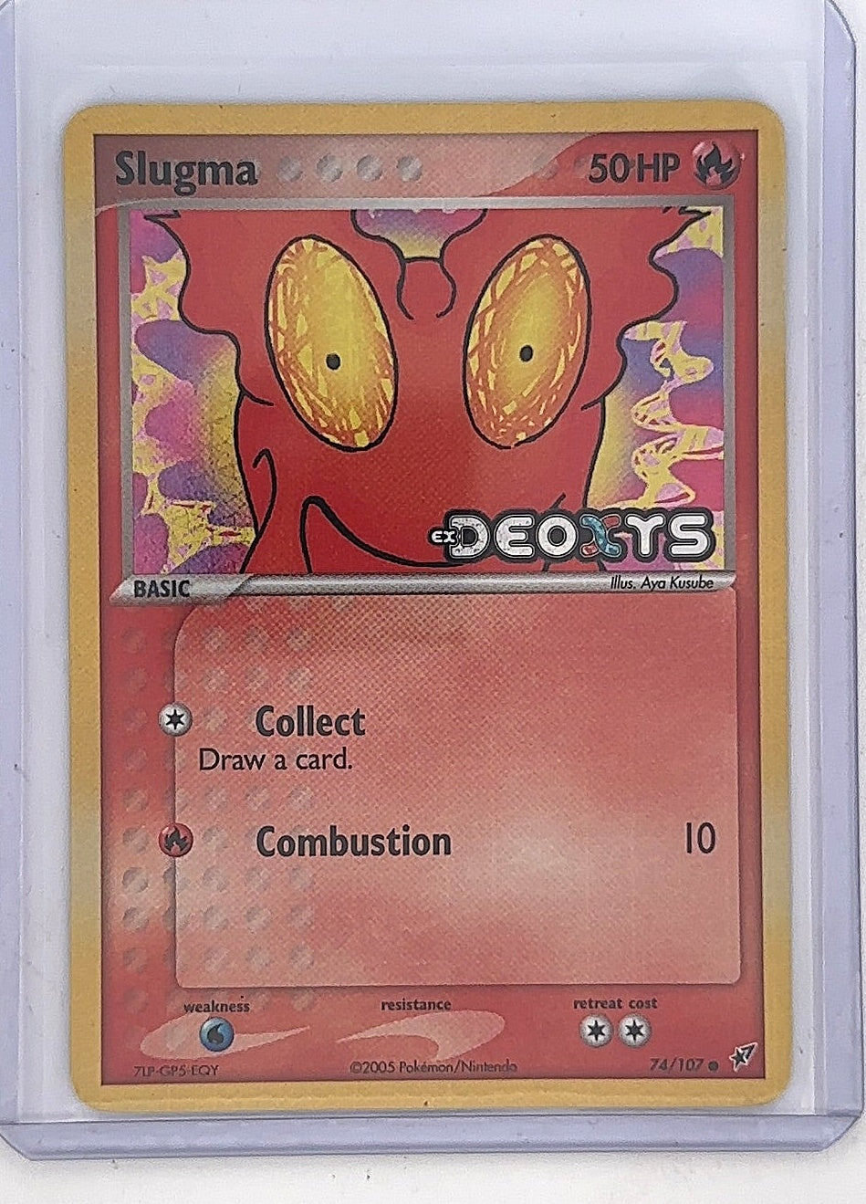 Slugma (EX Deoxys Stamp) - #74/107 - Damaged — front