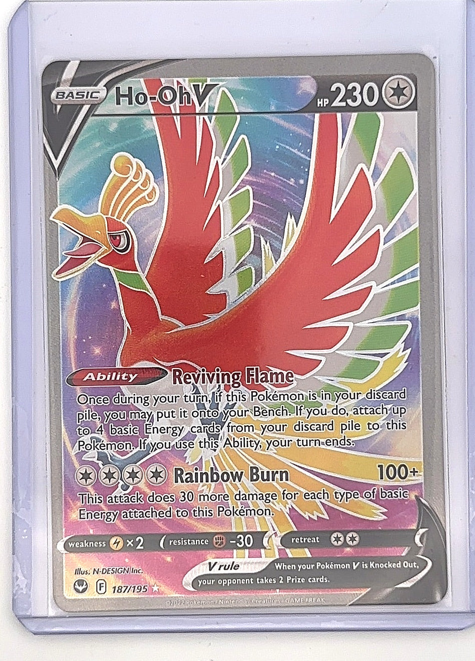 Ho-Oh V (Full Art) #187/195 — front