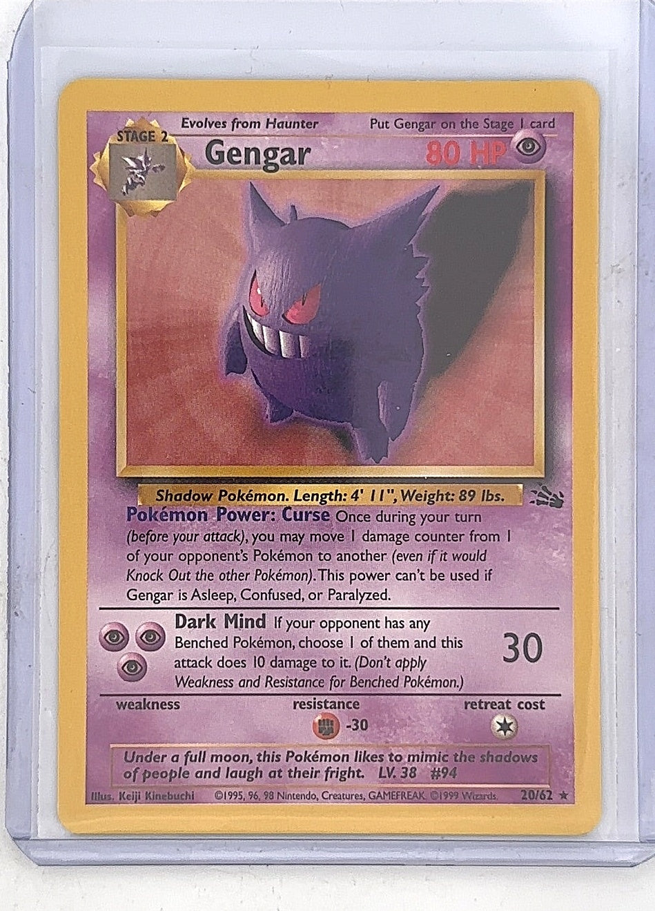 Gengar (20) #20/62 — front