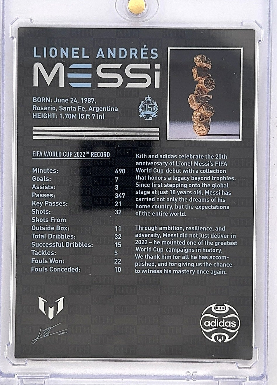 Lionel Messi KITH adidas — back