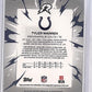 2025 Topps Resurgence Tyler Warren [Blue Surge Signature] #140 — back