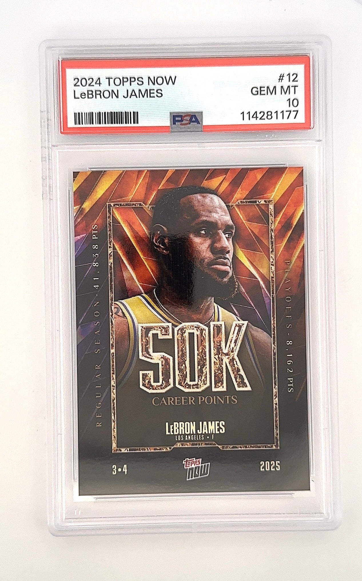 2024 Topps Now LeBron James #12 PSA 10 — front