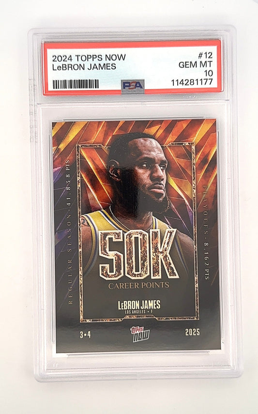 2024 Topps Now LeBron James #12 PSA 10 — front