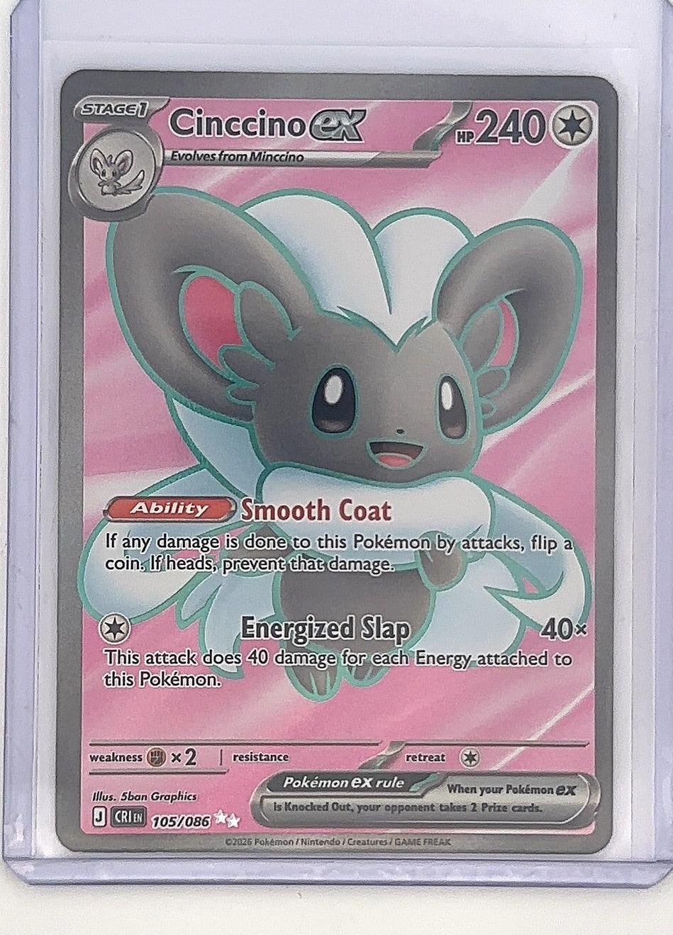 Cinccino ex - 105/086 #105/086 — front